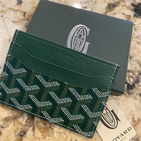 goyard green wallet men's|authentic goyard wallet.